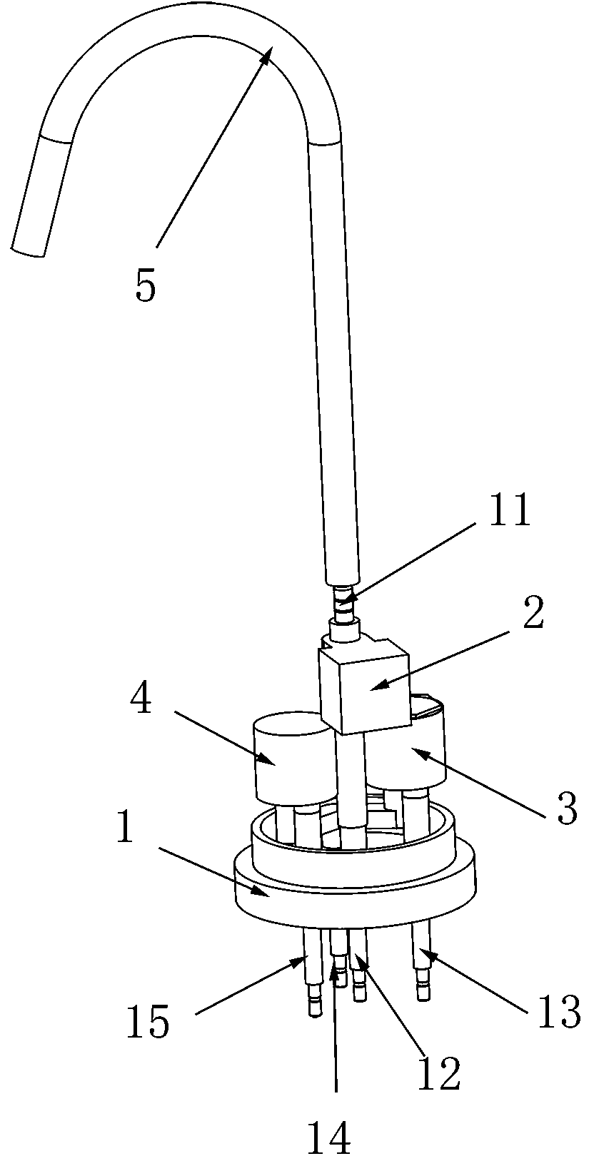 A water purifier controlled by electromagnetic