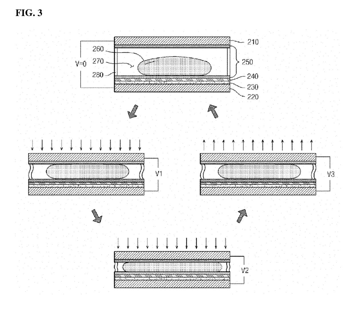 Energy conversion device using change of contact area and contact angle of liquid