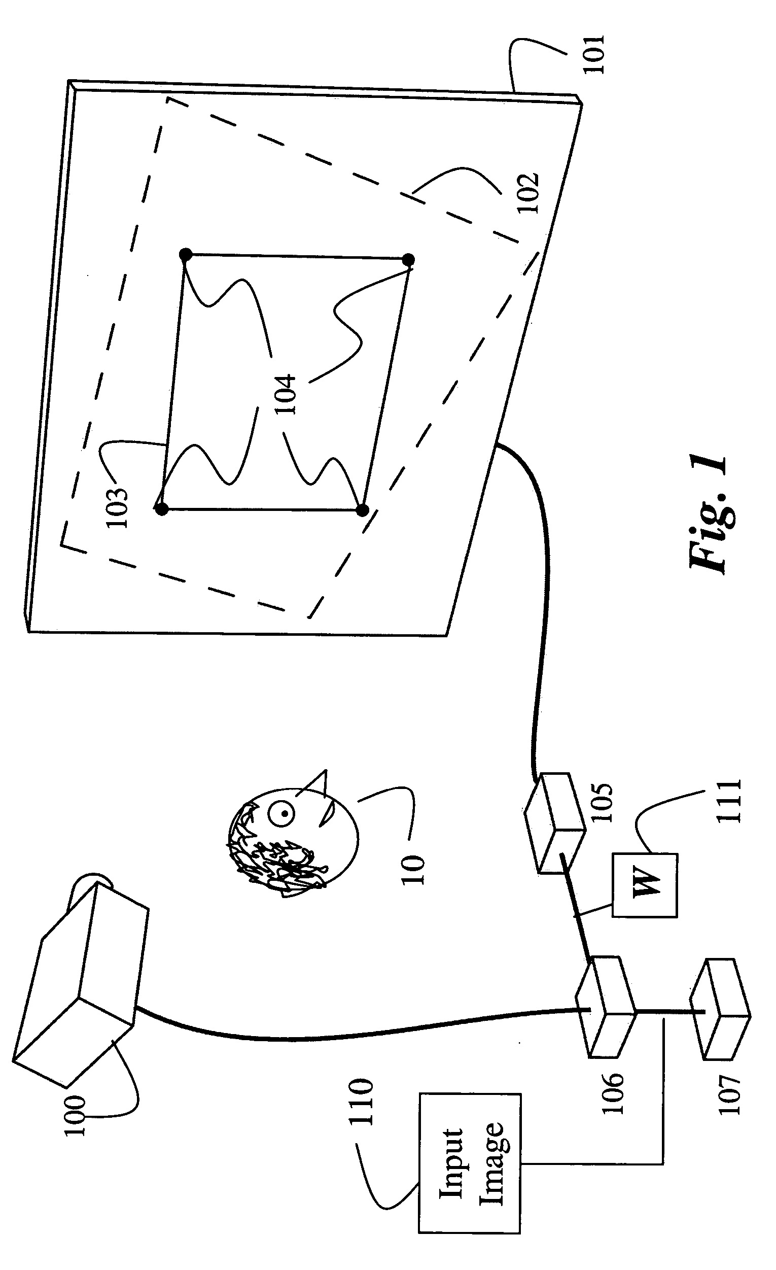 Method and system for calibrating projectors to arbitrarily shaped surfaces with discrete optical sensors mounted at the surfaces