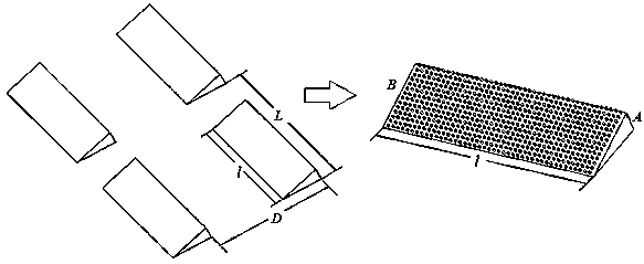 Design method of anisotropic super-hydrophobic surface of common nepenthes-imitating sliding area