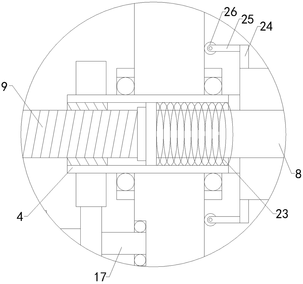 Circular tube polishing device for metalworking