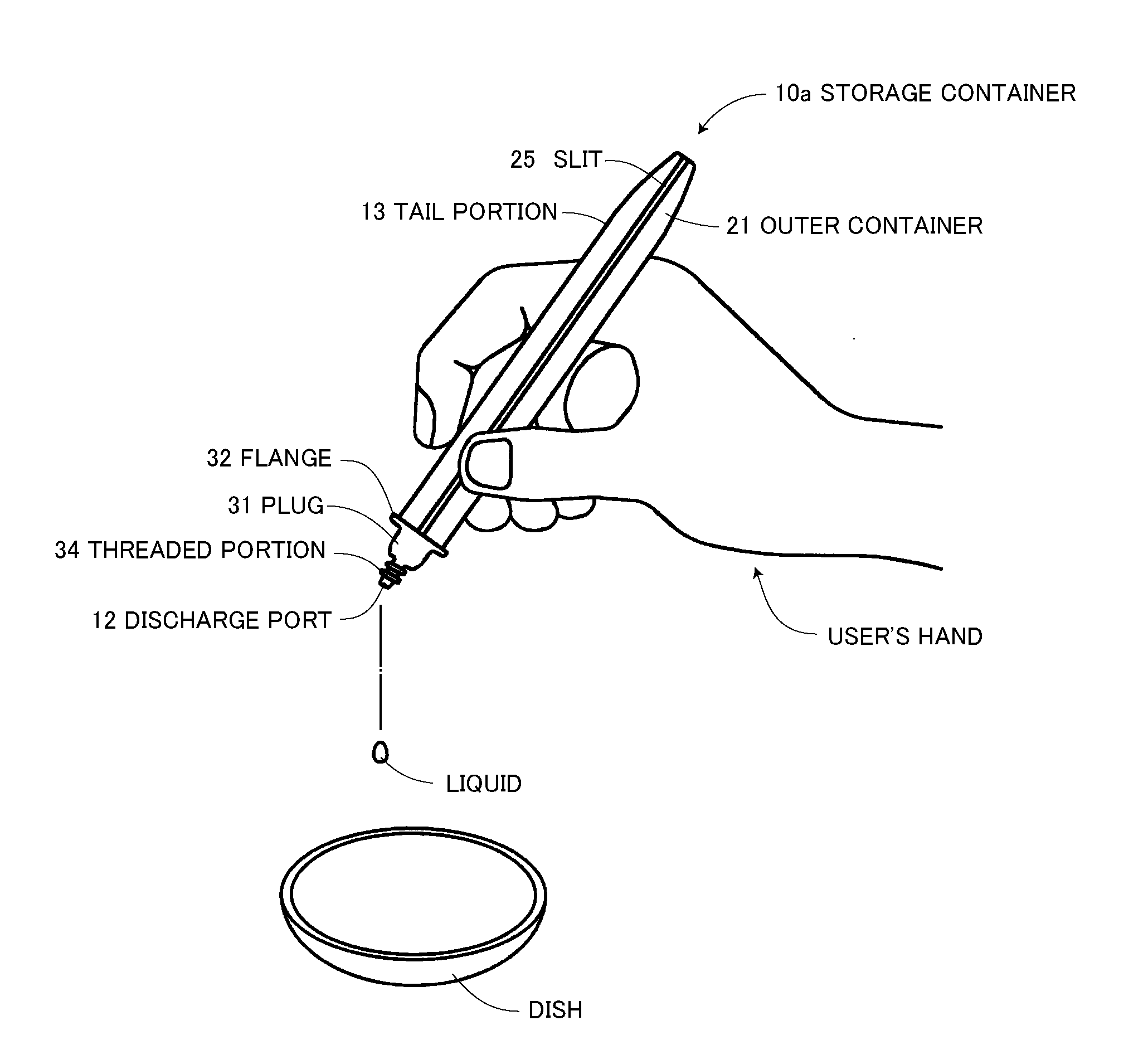 Storage container for dental adhesive