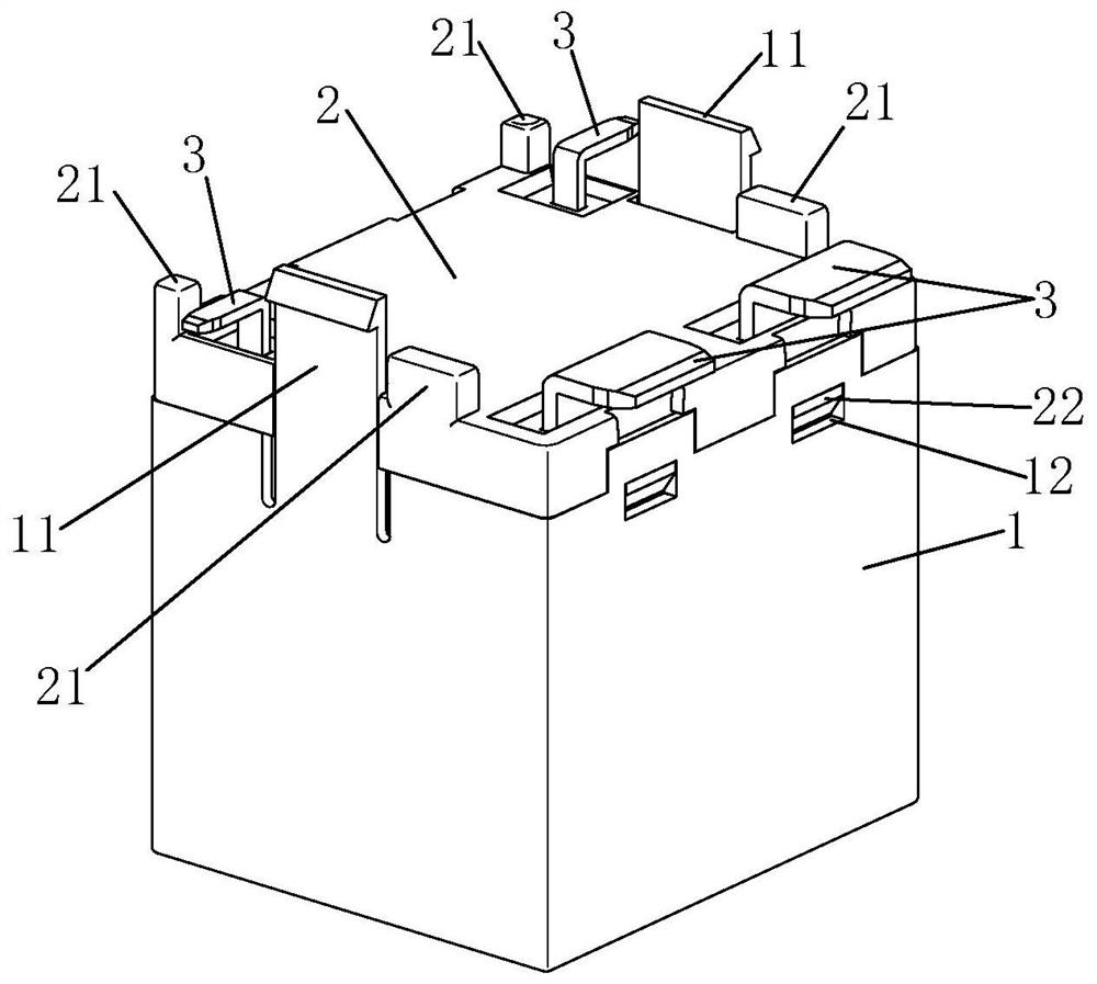 Electromagnetic relay with clamping structure