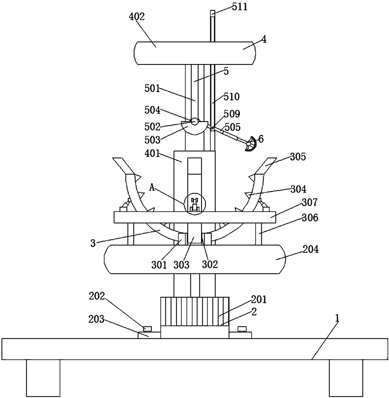 Device for digging out mature coconut pulp