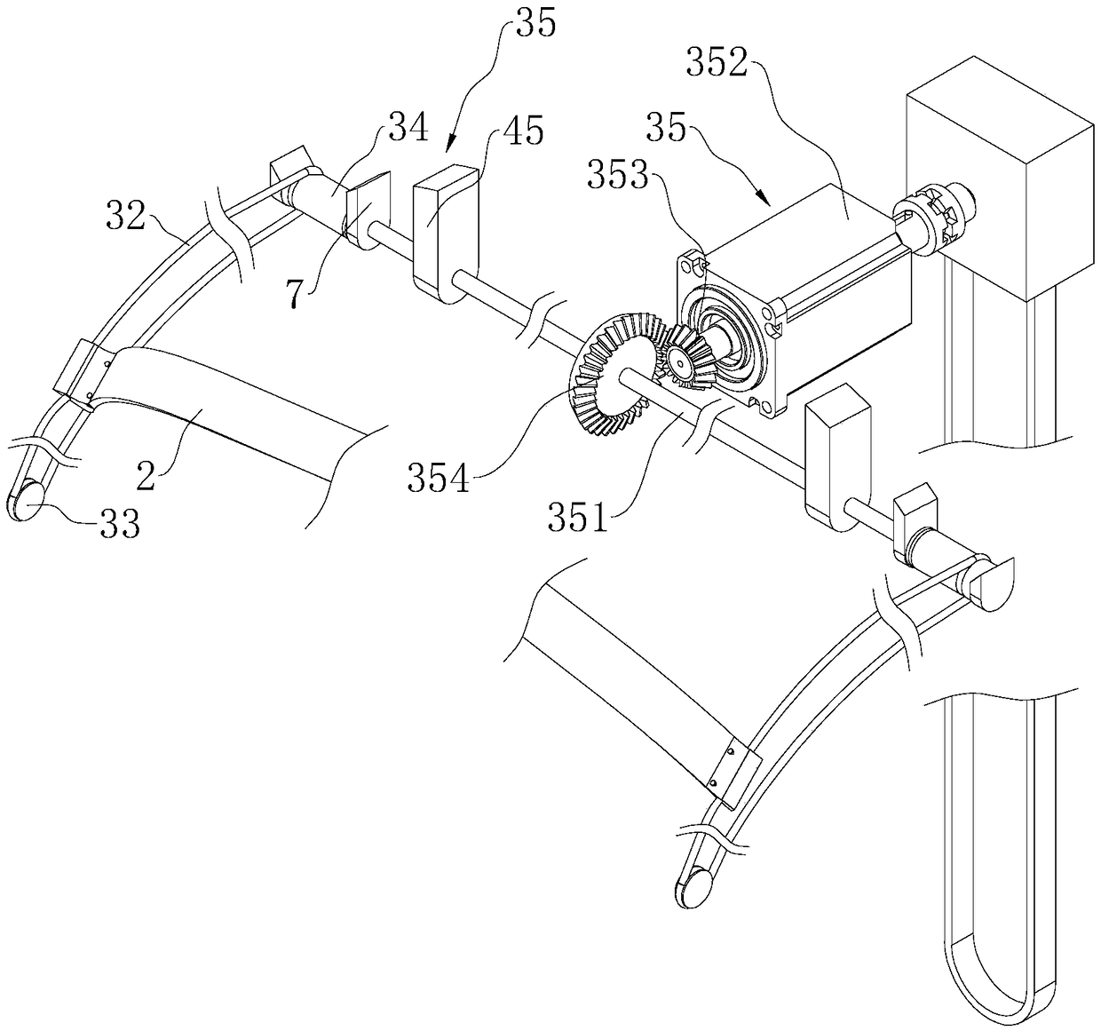 A translational motion wiper for a logistics vehicle