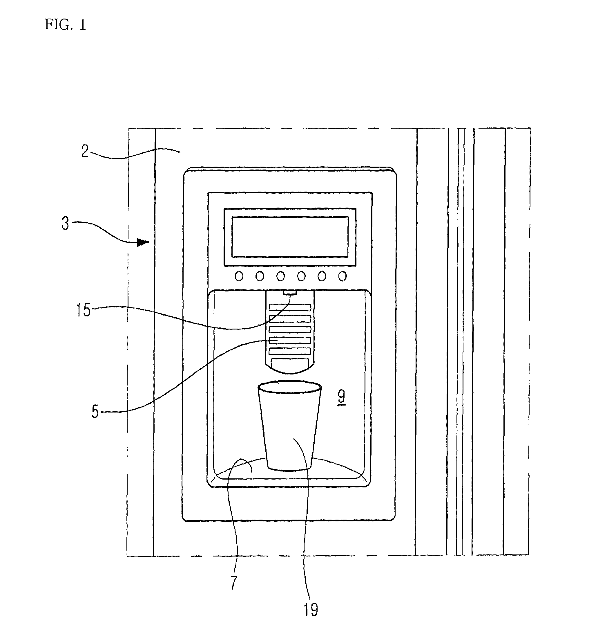 Switching apparatus of dispenser for refrigerator