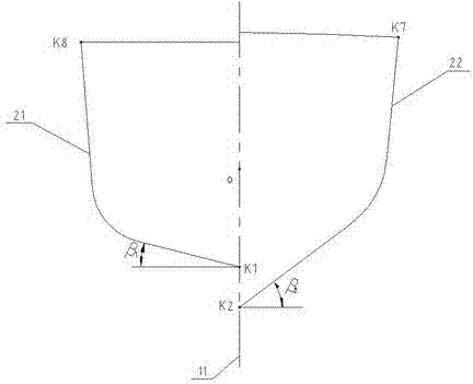 Speed boat model with constant wetted length and round bilge