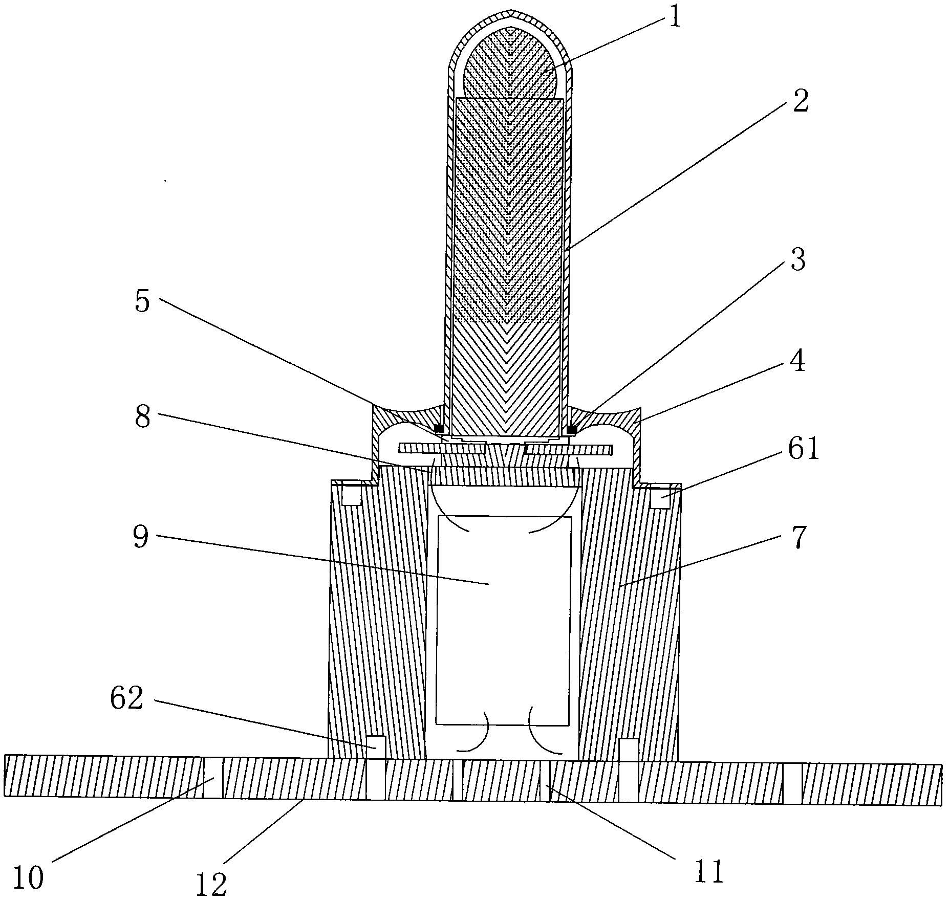 Novel rod-like omni-directional luminous light emitting diode (LED) illuminating lamp