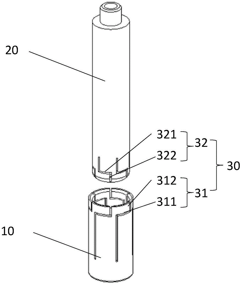 Grounding switch contact and direct movement plug-in type grounding switch with grounding switch contact