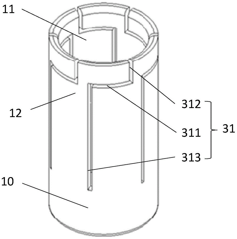 Grounding switch contact and direct movement plug-in type grounding switch with grounding switch contact