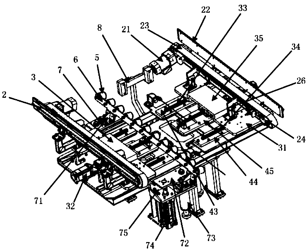 Flexible feeding and discharging mechanism