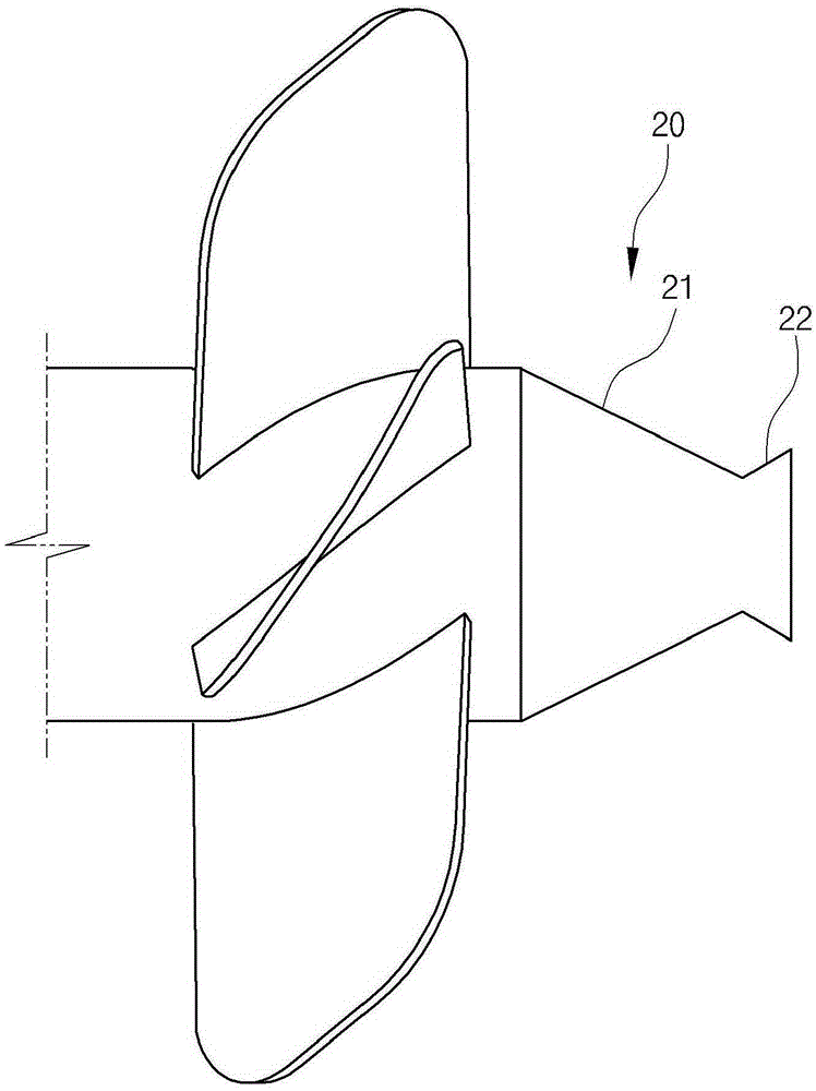 Combined propeller cap for reducing rotating flow and hub vortex and enhancing propulsion efficiency