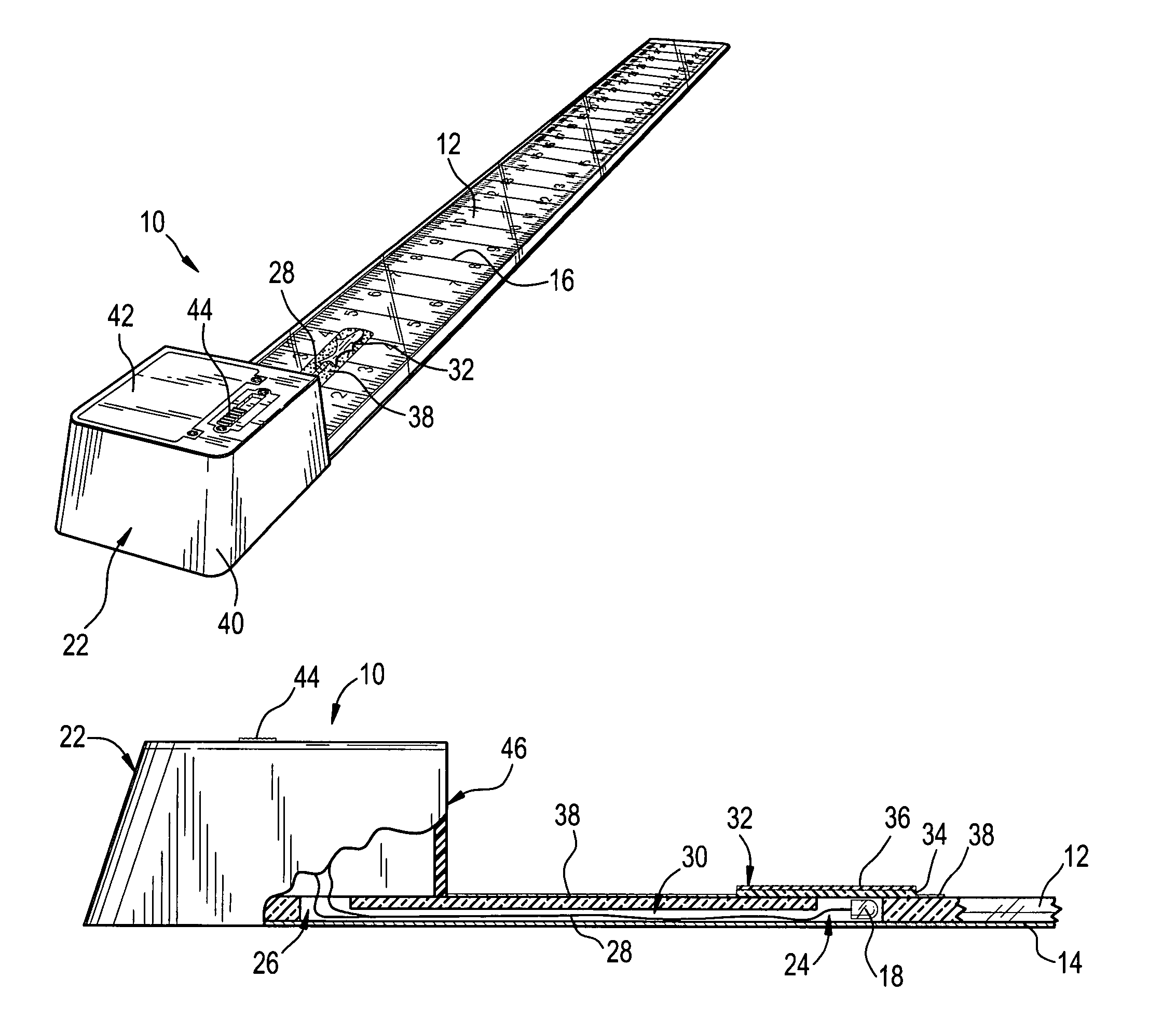 Illuminated ruler