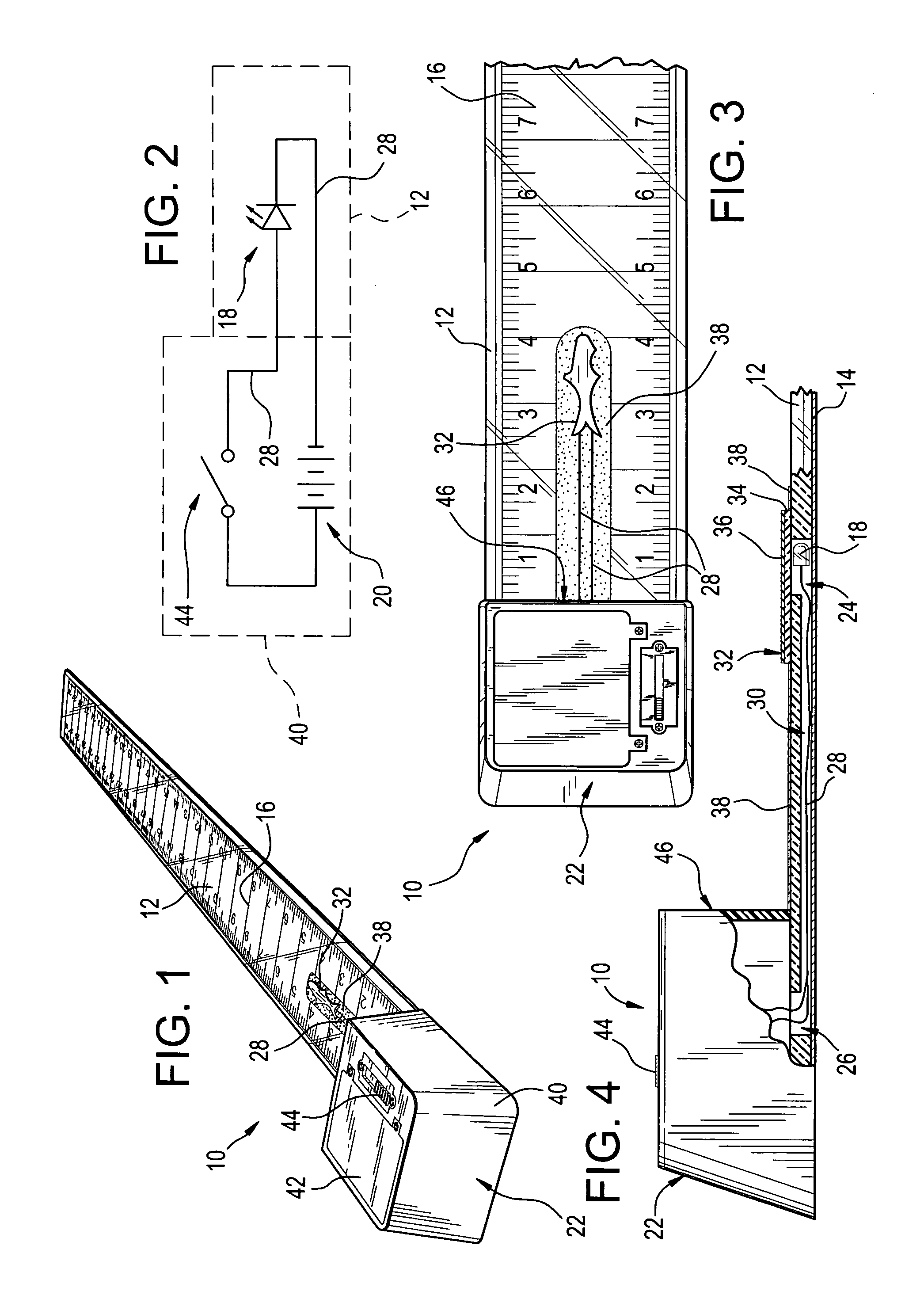 Illuminated ruler