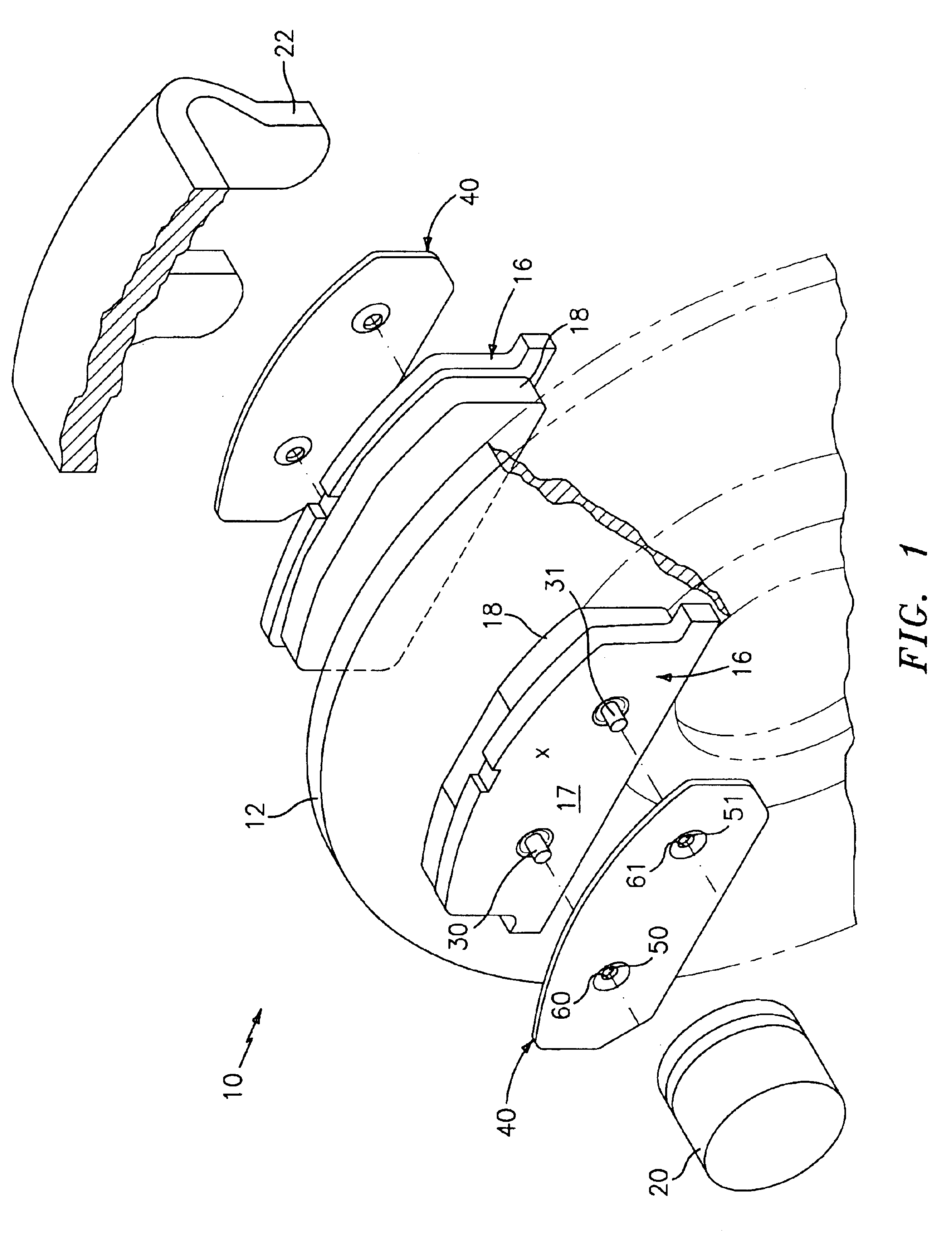 Method of securing a shim to a backing plate and subassembly formed thereby