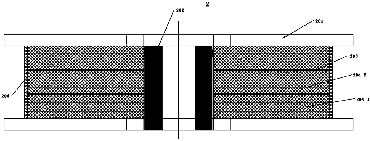 Vertical vibration isolation bearing for building