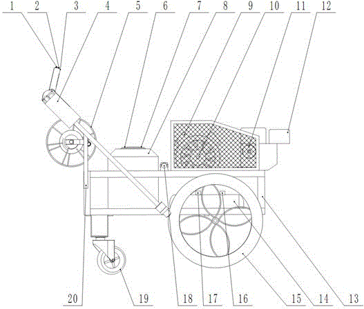 Wheel barrow high-pressure static sprayer