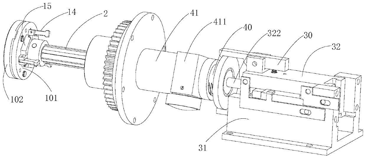 Spiral detaching drawing device