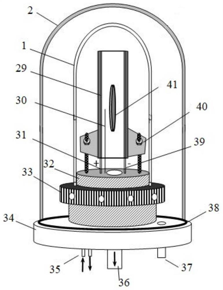 Thermal analysis device for existence state of helium in tritium storage material