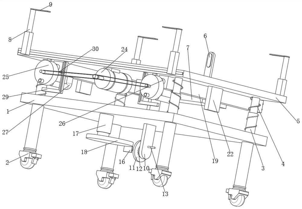 A bracket for aluminum alloy mold manufacturing