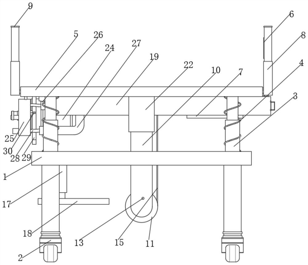 A bracket for aluminum alloy mold manufacturing