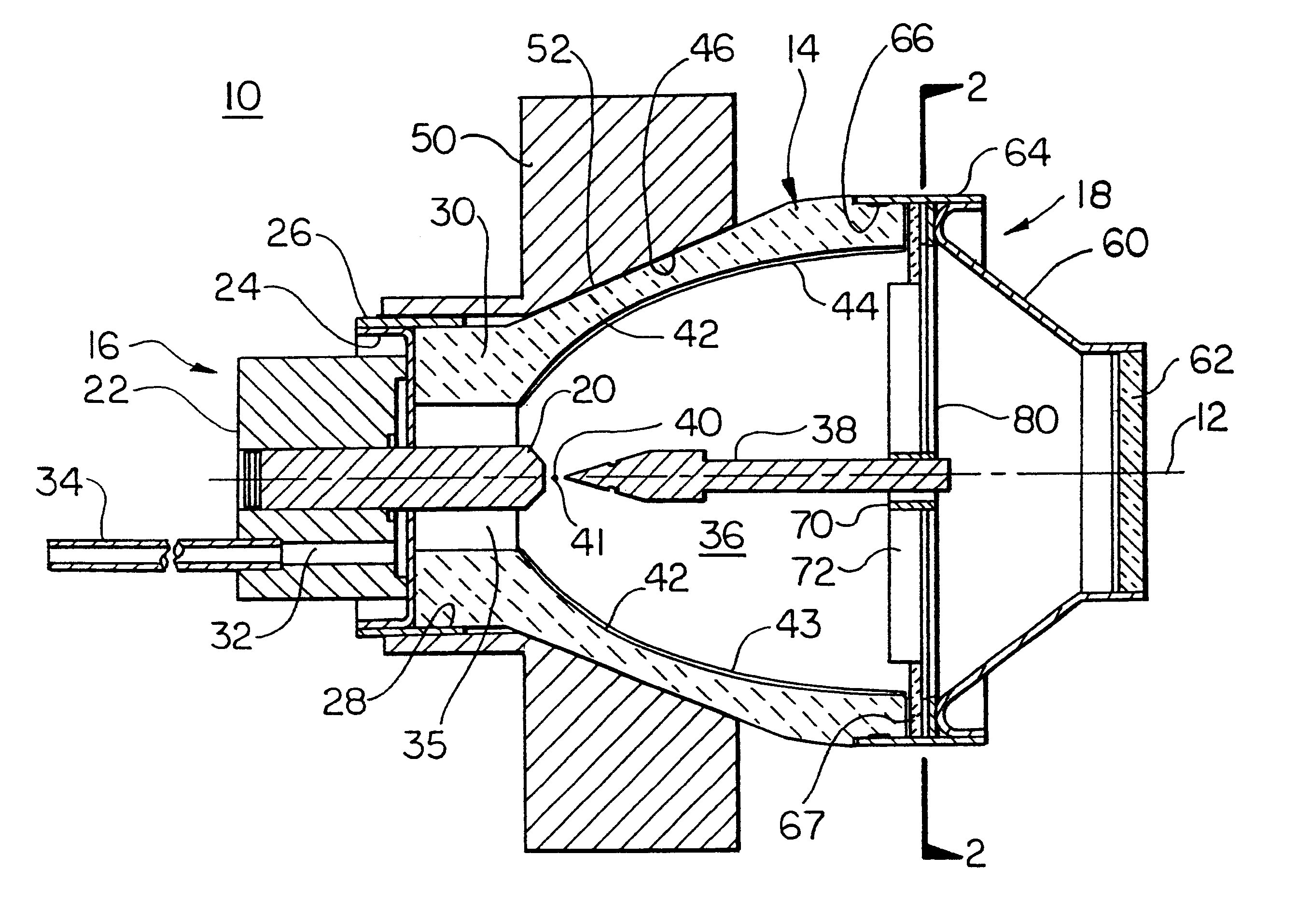 High power short arc discharge lamp with heat sink