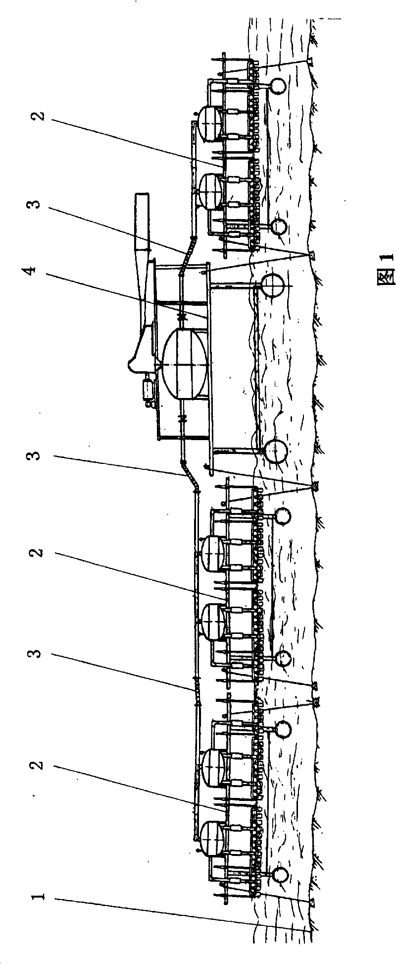 Ocean wave and atmosphere dual-power vacuum turbine generation platform device