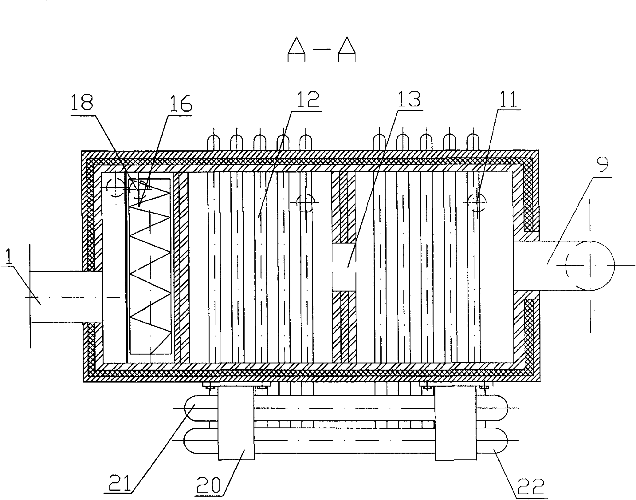 Composite type cold slag device