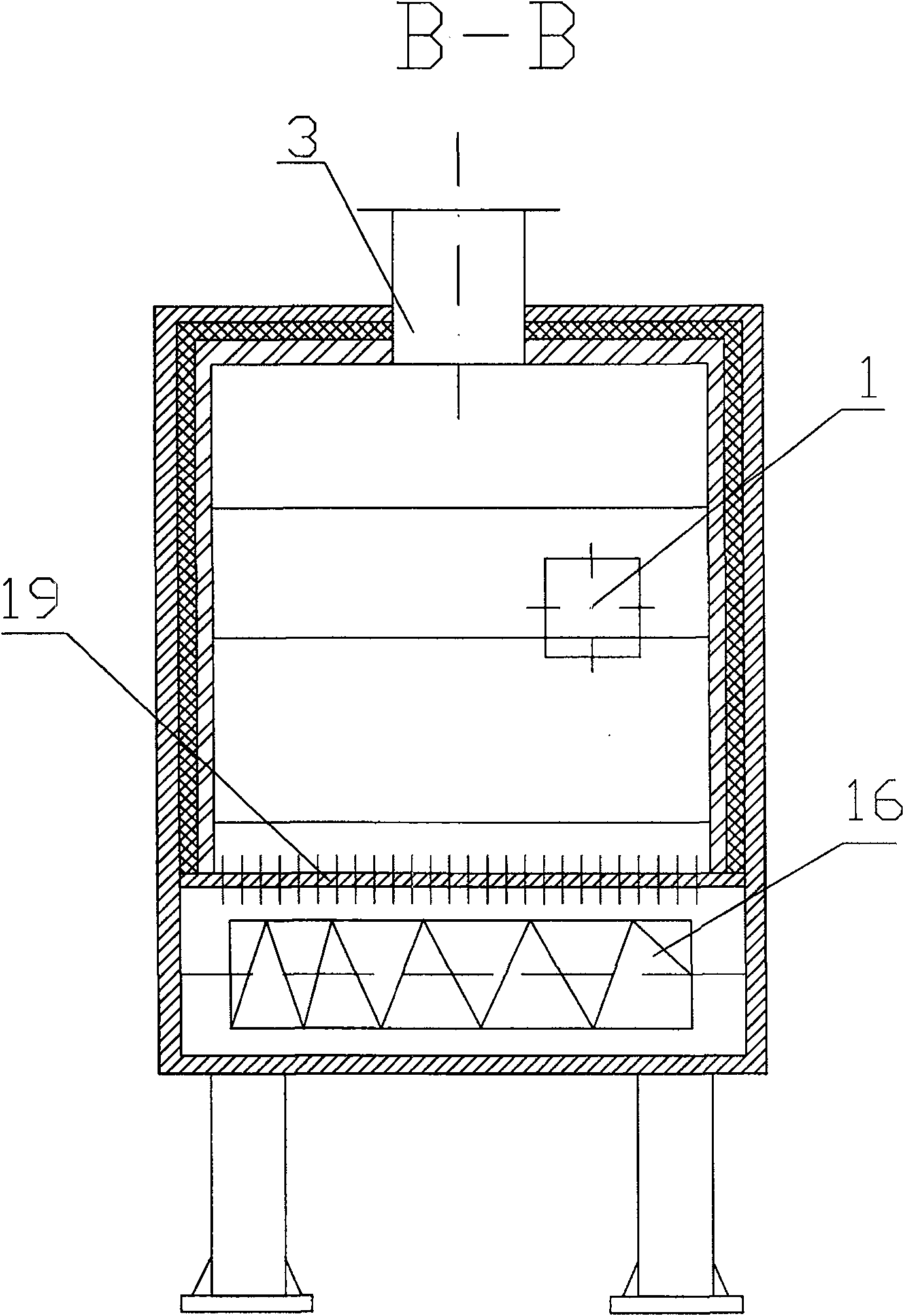 Composite type cold slag device