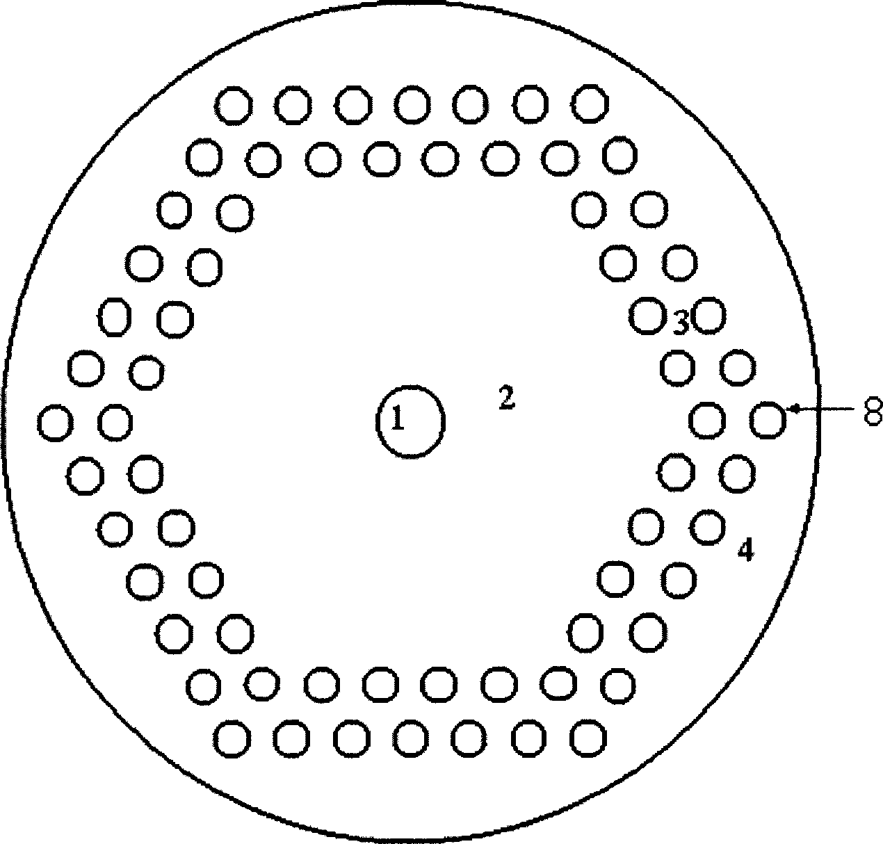 Rare-earth doped photon crystal optical fiber