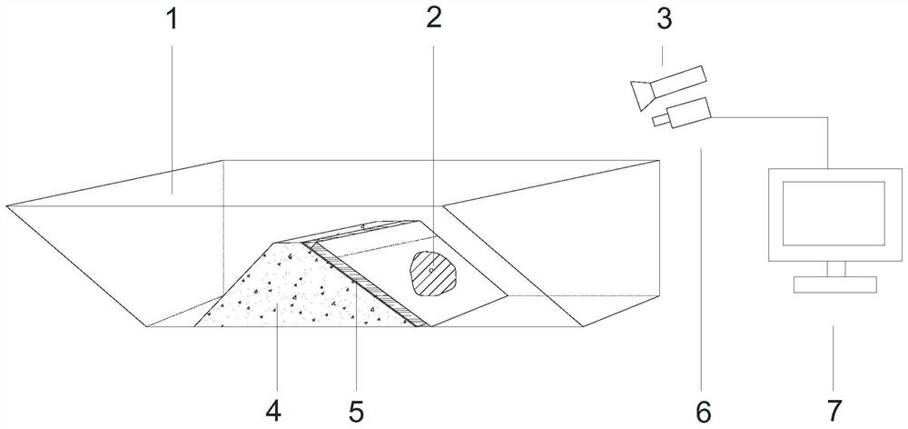 Test method and device for judging defect leakage stability of geomembrane anti-seepage earth and rockfill dam