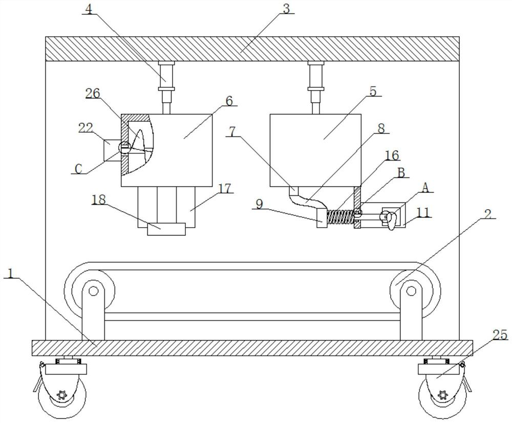 A kind of ceramic tile production molding equipment