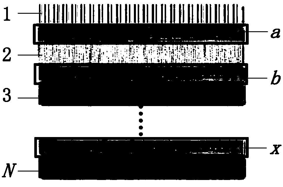 Laminar metal composite material interface bonding energy calculating method