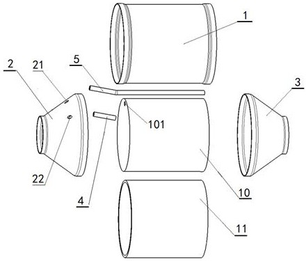 Gas taking pipeline structure of GPF differential pressure sensor