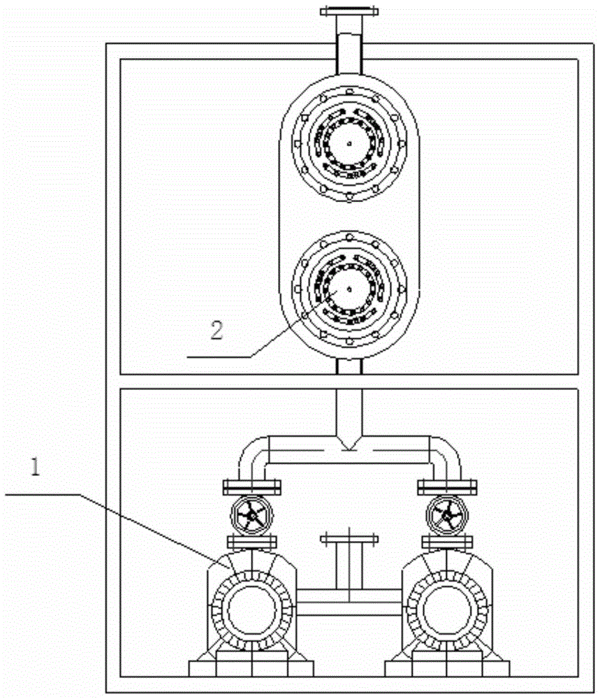 A double-pump heat transfer oil heating system