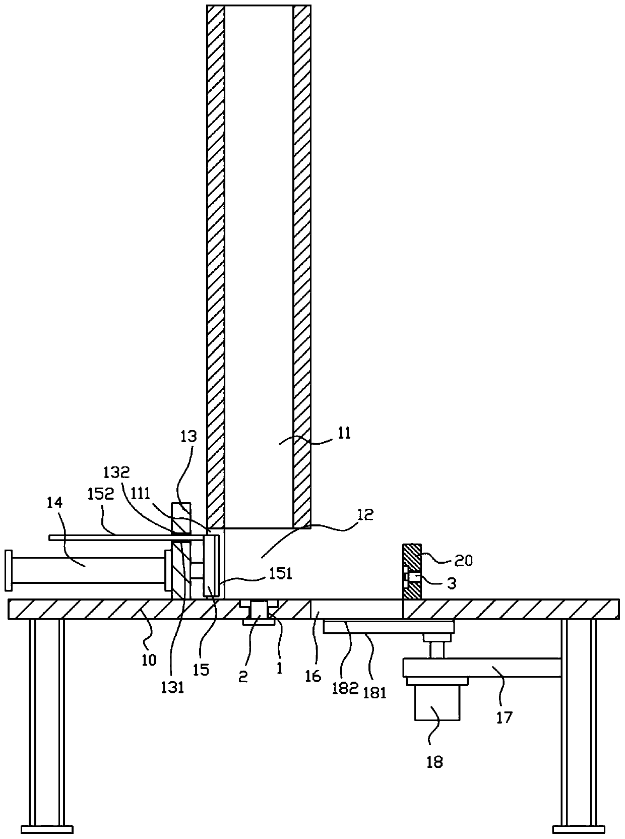 Conveying and blanking mechanism of emulsion bottle packaging boxes