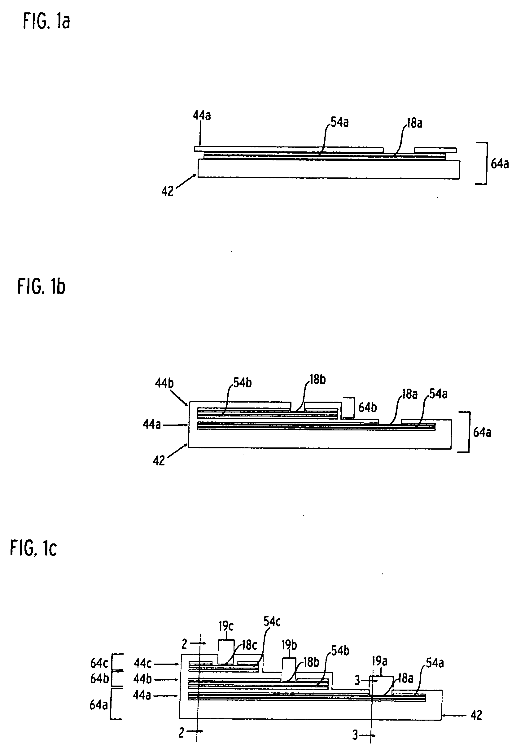 Sensor with layered electrodes