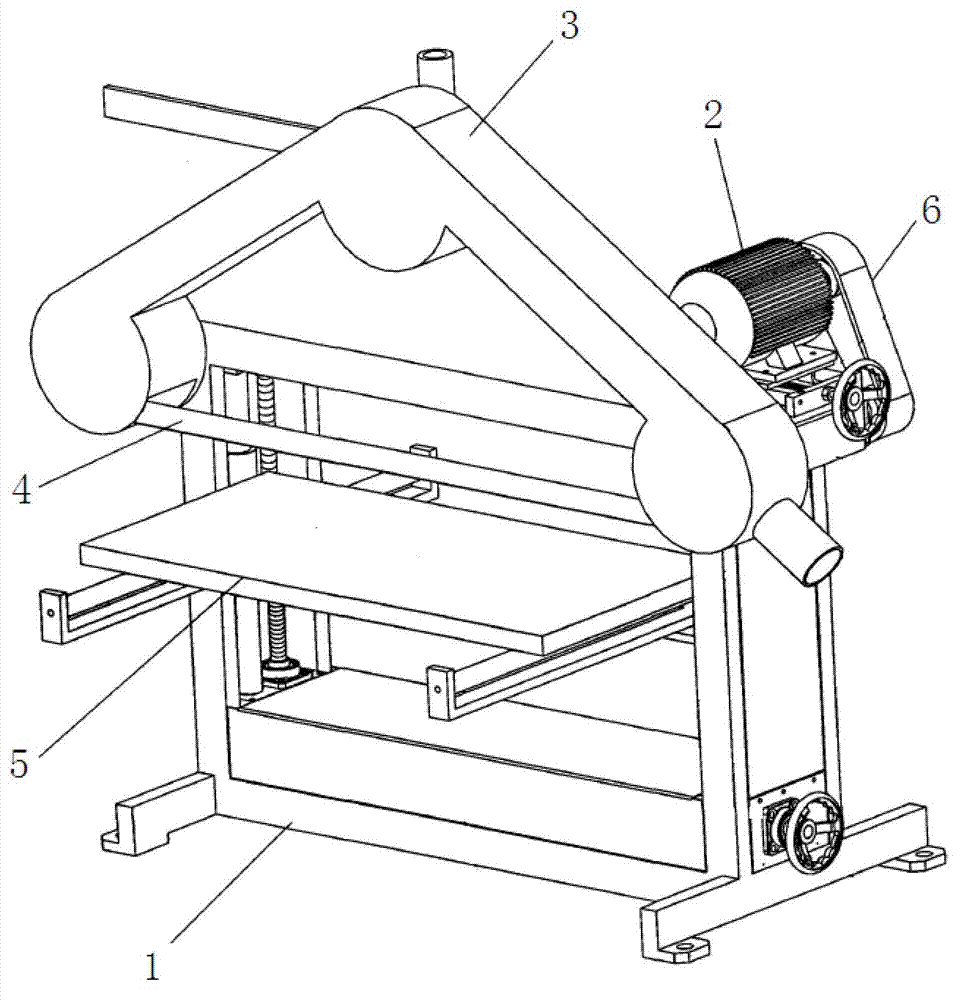 Triangular wire drawing machine with dustproof device