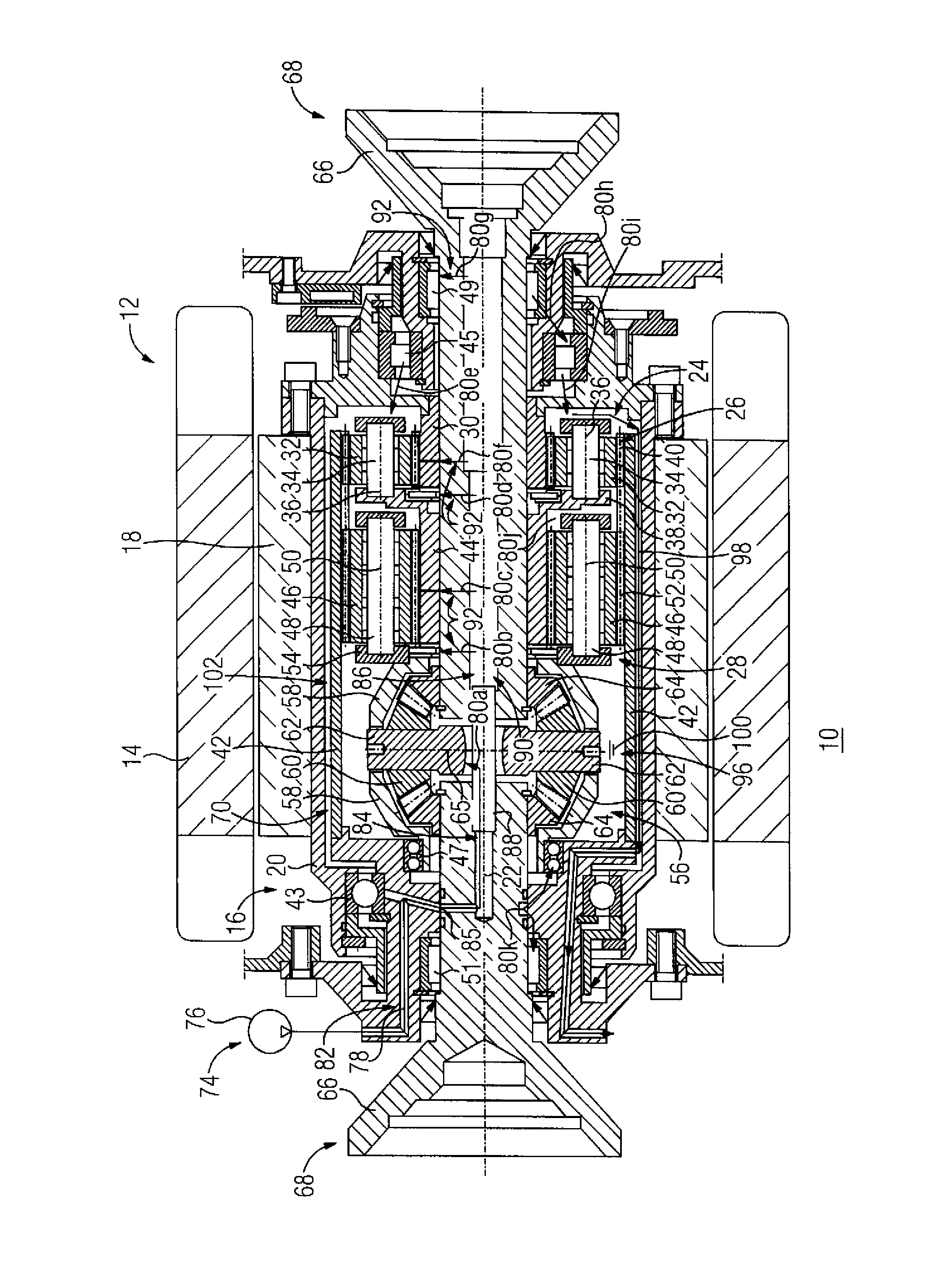 Drive device for a motor vehicle