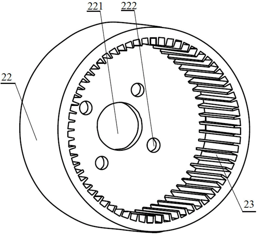 Micro-amplitude low-frequency tensioning device for flexible transmission