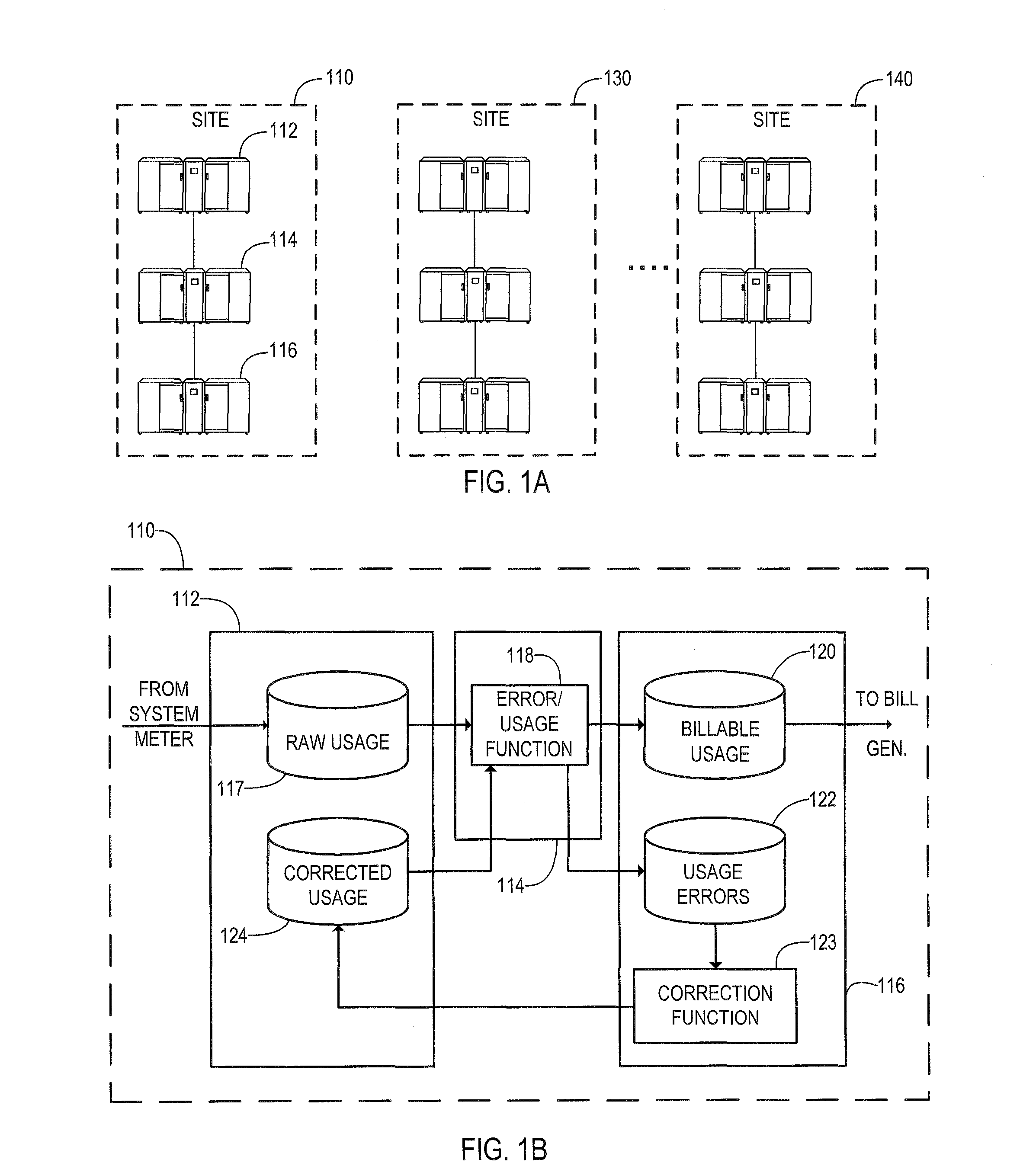 Method and system for server-based error processing in support of legacy-based usage and billing systems