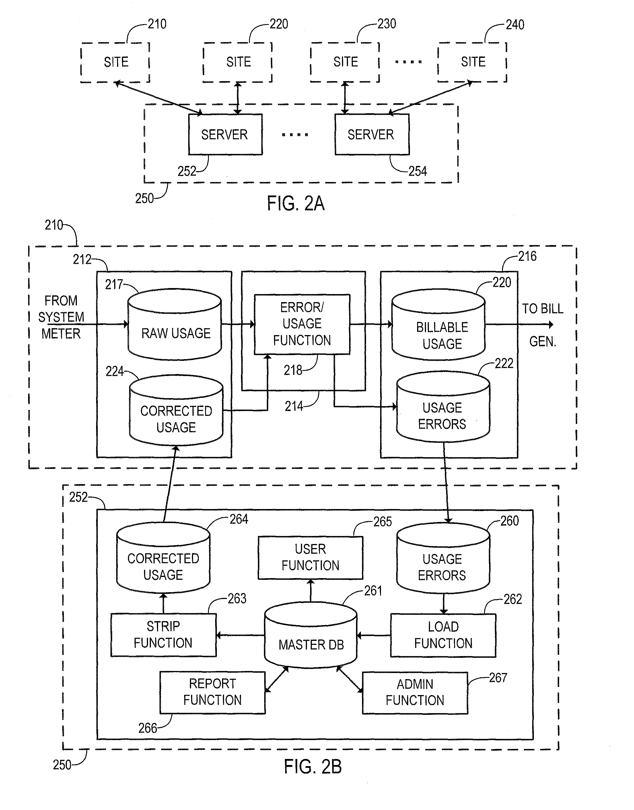 Method and system for server-based error processing in support of legacy-based usage and billing systems