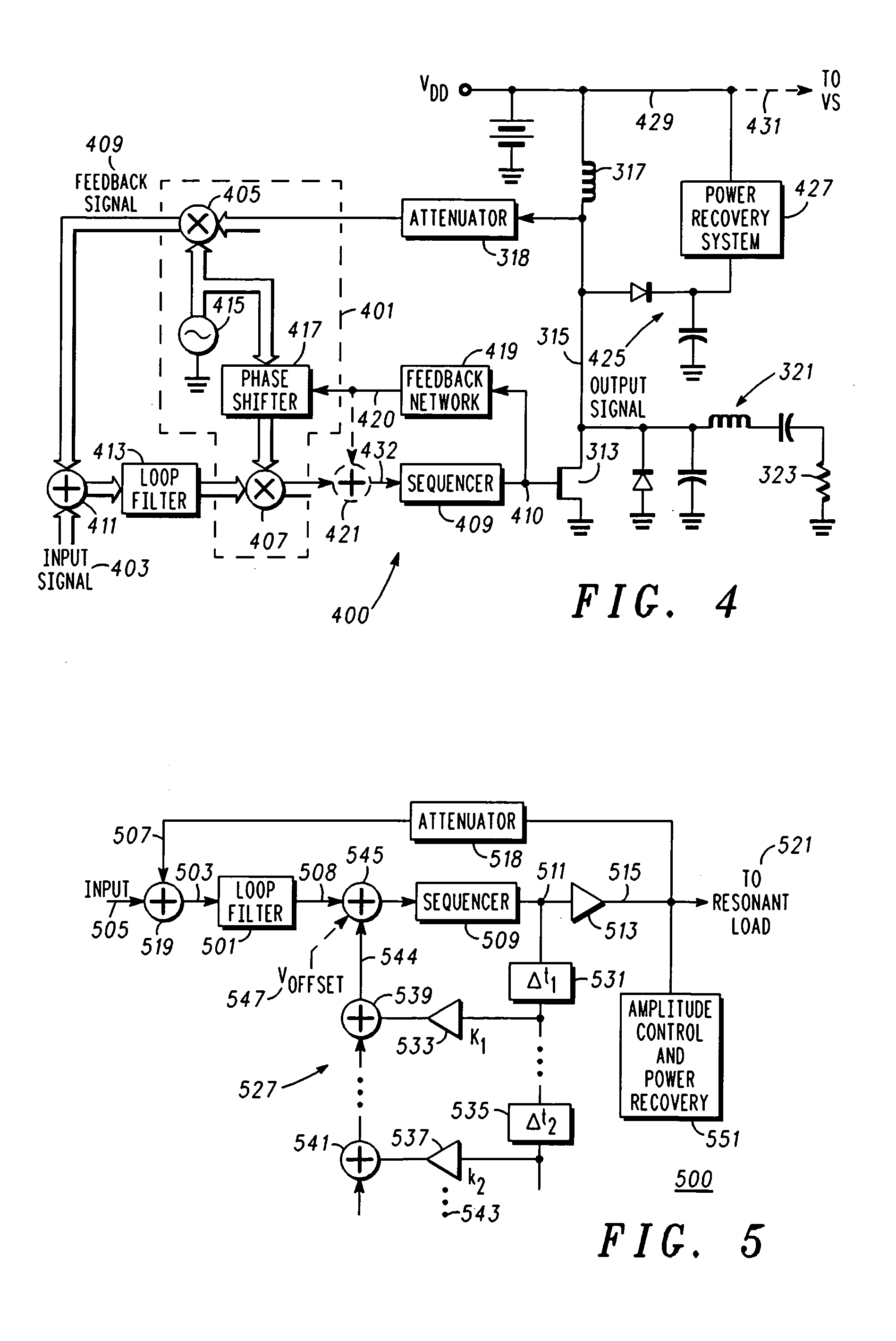 Radio frequency power amplifier and method using an amplitude control system