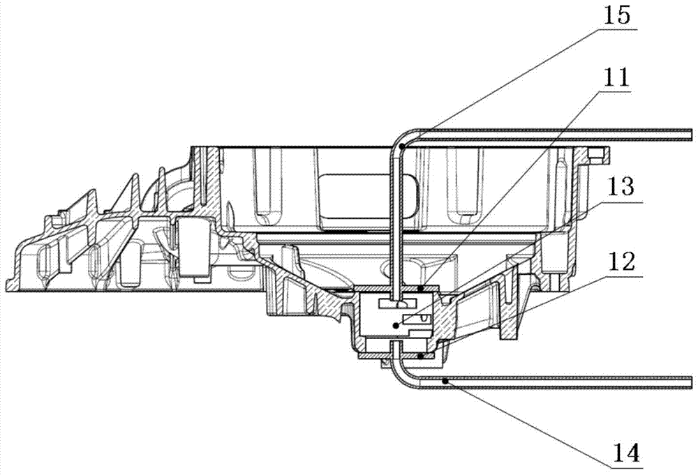 A tool for testing the air tightness of the oil channel of the automatic transmission case