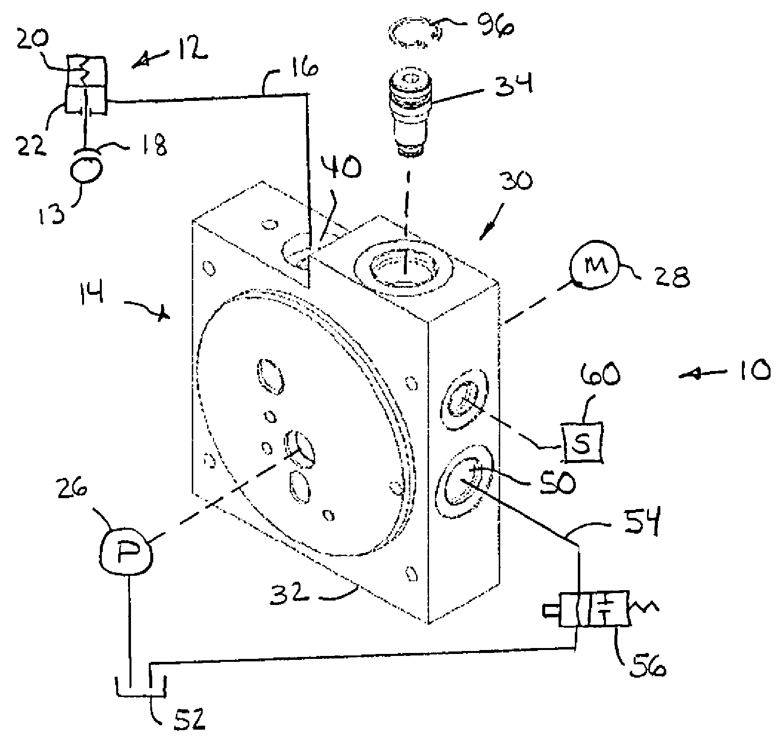 Hydraulic release system with manually operated hydraulic lock valve for spring-applied, hydraulically-released parking brake system