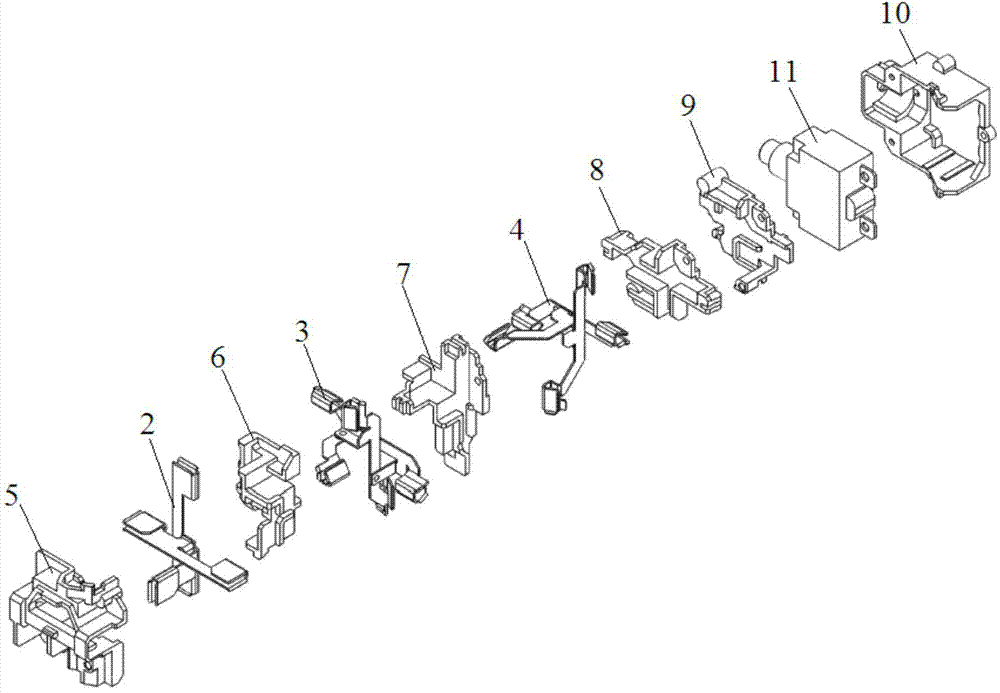 Interior structure of square socket