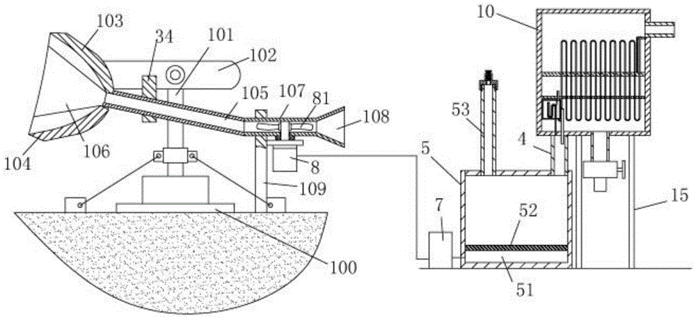 Device for desalinating sea water through wind energy of typhoon