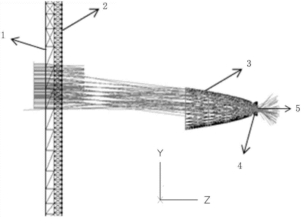 Wide range underwater optical communication optical receiving antenna having uniform light