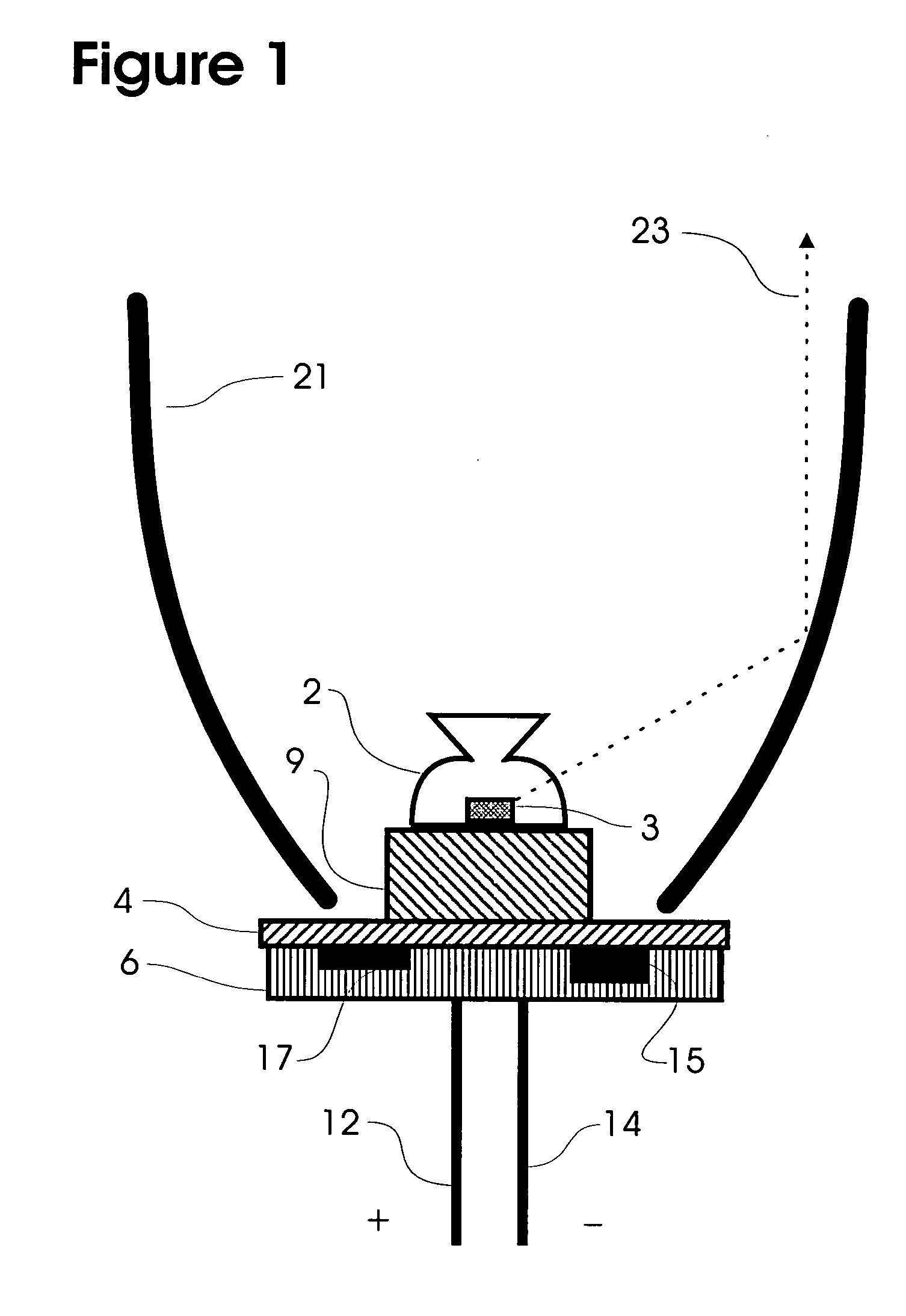 Replacement illumination device for a miniature flashlight bulb