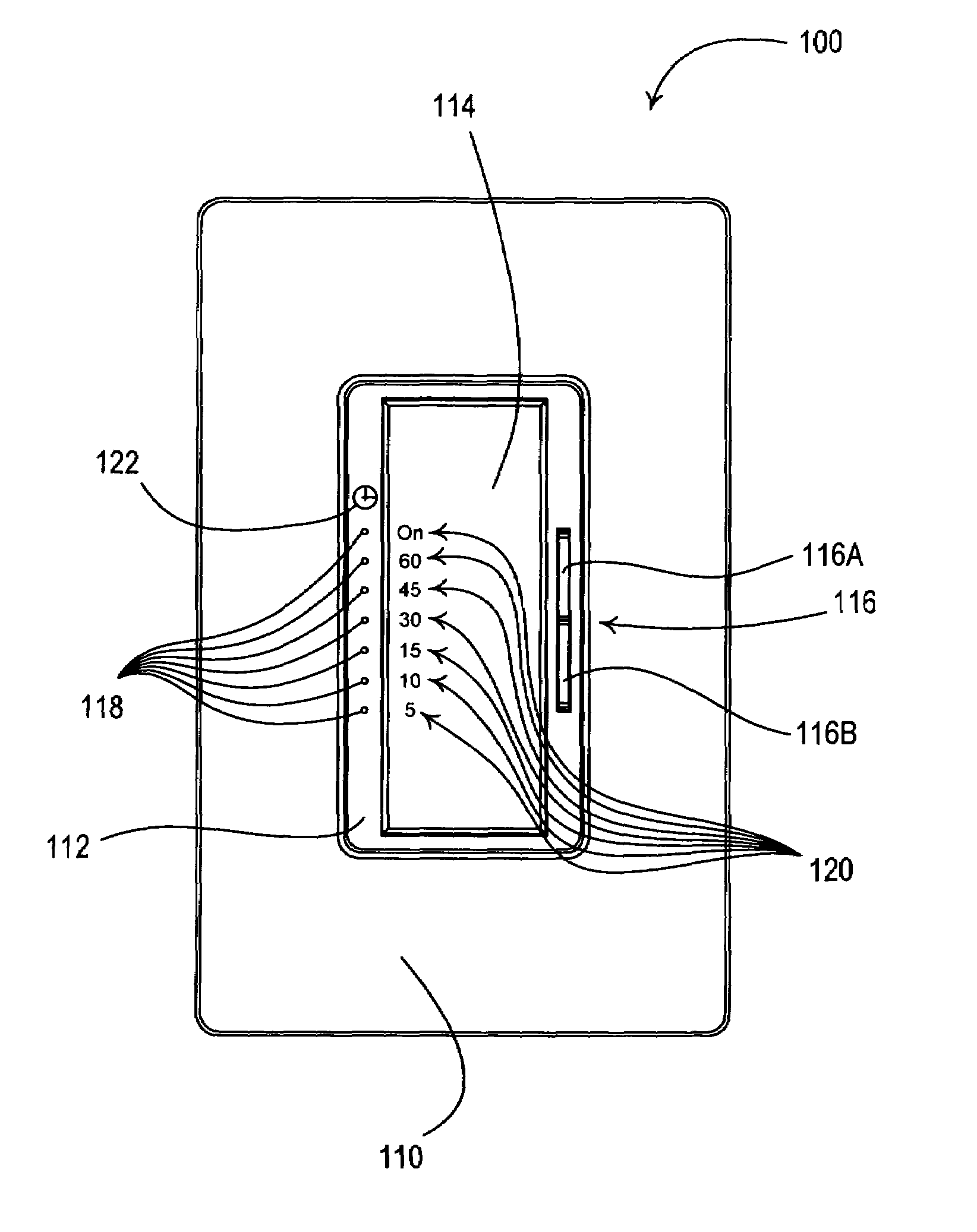 Wall-mountable timer for an electrical load